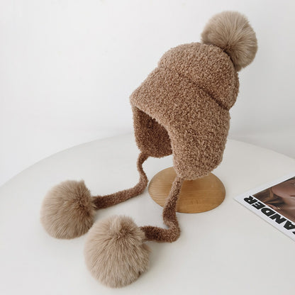 Cute Campus Zaihuile Thermal Knitting Woolen Cap