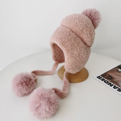 Cute Campus Zaihuile Thermal Knitting Woolen Cap